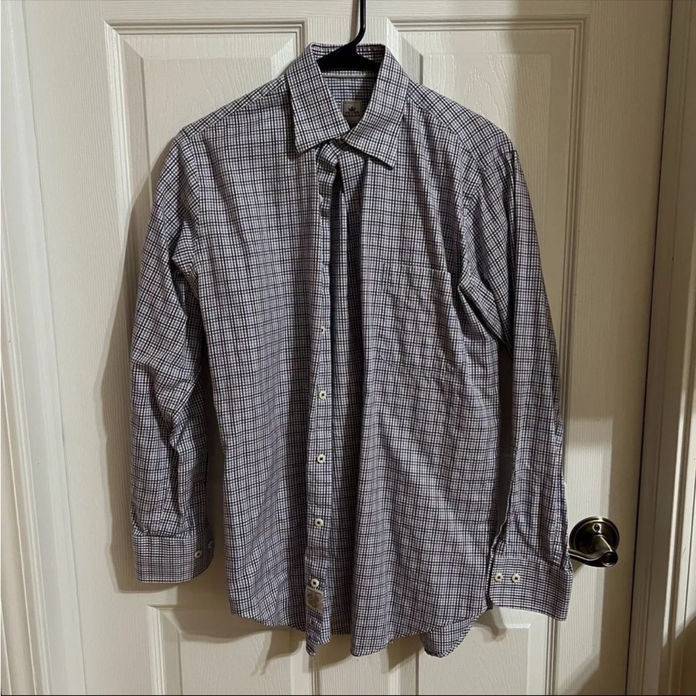 EUC Peter Millar Plaid Dress Shirt - Size Small